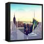 Love NY Series - Manhattan Skyline with the Empire State Building - New York City - USA-Philippe Hugonnard-Framed Stretched Canvas