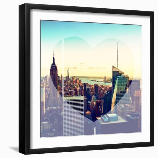 Love NY Series - Manhattan Skyline with the Empire State Building - New York City - USA-Philippe Hugonnard-Framed Photographic Print