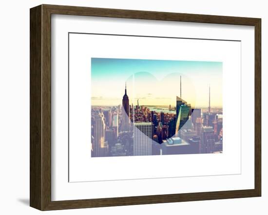 Love NY Series - Manhattan Skyline with the Empire State Building - New York City - USA-Philippe Hugonnard-Framed Art Print