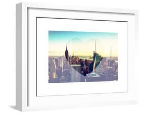 Love NY Series - Manhattan Skyline with the Empire State Building - New York City - USA-Philippe Hugonnard-Framed Art Print