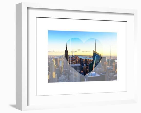 Love NY Series - Manhattan Skyline with the Empire State Building - New York City - USA-Philippe Hugonnard-Framed Art Print