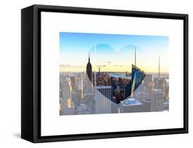 Love NY Series - Manhattan Skyline with the Empire State Building - New York City - USA-Philippe Hugonnard-Framed Stretched Canvas