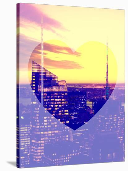 Love NY Series - Manhattan Skyscrapers Peaks at Sunset - Times Square - New York - USA-Philippe Hugonnard-Stretched Canvas