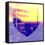 Love NY Series - Manhattan Skyscrapers Peaks at Sunset - Times Square - New York - USA-Philippe Hugonnard-Framed Stretched Canvas