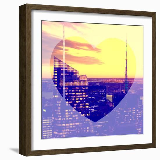 Love NY Series - Manhattan Skyscrapers Peaks at Sunset - Times Square - New York - USA-Philippe Hugonnard-Framed Photographic Print