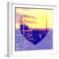 Love NY Series - Manhattan Skyscrapers Peaks at Sunset - Times Square - New York - USA-Philippe Hugonnard-Framed Photographic Print