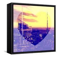 Love NY Series - Manhattan Skyscrapers Peaks at Sunset - Times Square - New York - USA-Philippe Hugonnard-Framed Stretched Canvas
