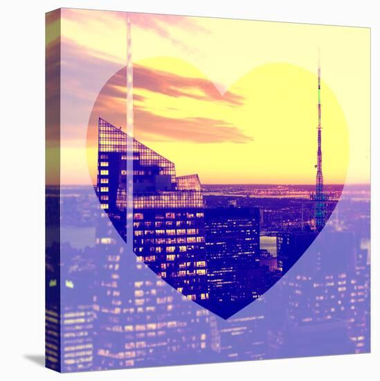 Love NY Series - Manhattan Skyscrapers Peaks at Sunset - Times Square - New York - USA-Philippe Hugonnard-Stretched Canvas