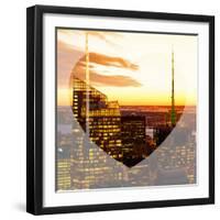 Love NY Series - Manhattan Skyscrapers Peaks at Sunset - Times Square - New York - USA-Philippe Hugonnard-Framed Photographic Print