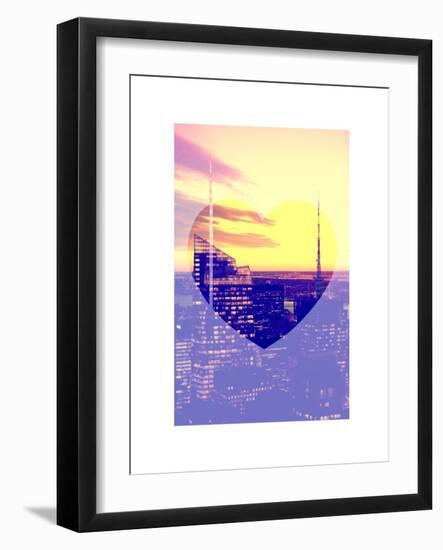 Love NY Series - Manhattan Skyscrapers Peaks at Sunset - Times Square - New York - USA-Philippe Hugonnard-Framed Art Print