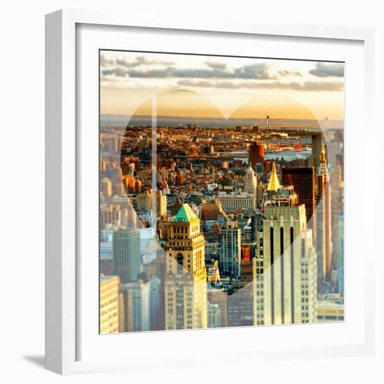 Love NY Series - New York City at Sunset - Manhattan - USA-Philippe Hugonnard-Framed Photographic Print