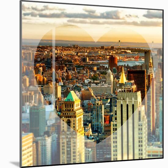 Love NY Series - New York City at Sunset - Manhattan - USA-Philippe Hugonnard-Mounted Photographic Print