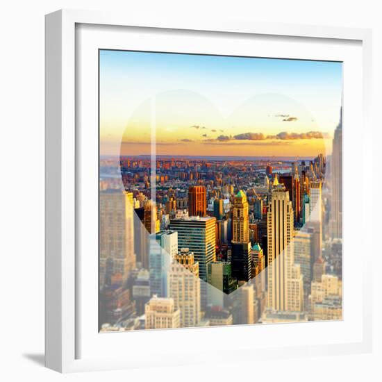 Love NY Series - New York City at Sunset - Manhattan - USA-Philippe Hugonnard-Framed Photographic Print