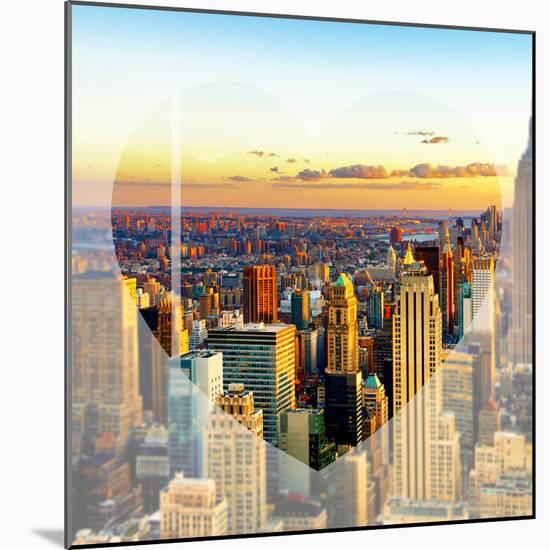 Love NY Series - New York City at Sunset - Manhattan - USA-Philippe Hugonnard-Mounted Photographic Print