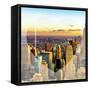 Love NY Series - New York City at Sunset - Manhattan - USA-Philippe Hugonnard-Framed Stretched Canvas