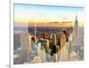 Love NY Series - New York City with the Empire State Building at Sunset - Manhattan - USA-Philippe Hugonnard-Framed Art Print