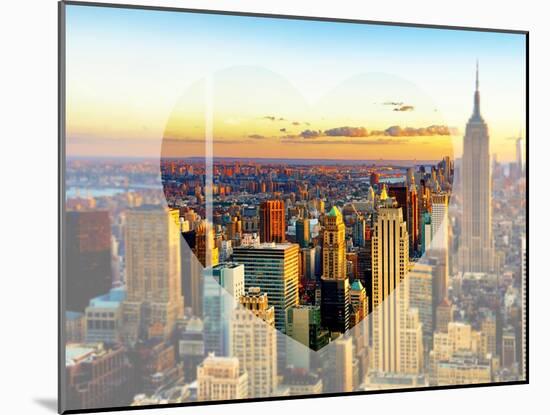 Love NY Series - New York City with the Empire State Building at Sunset - Manhattan - USA-Philippe Hugonnard-Mounted Art Print