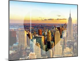 Love NY Series - New York City with the Empire State Building at Sunset - Manhattan - USA-Philippe Hugonnard-Mounted Art Print