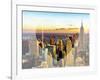 Love NY Series - New York City with the Empire State Building at Sunset - Manhattan - USA-Philippe Hugonnard-Framed Art Print