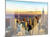 Love NY Series - New York City with the Empire State Building at Sunset - Manhattan - USA-Philippe Hugonnard-Mounted Art Print