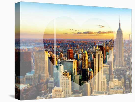 Love NY Series - New York City with the Empire State Building at Sunset - Manhattan - USA-Philippe Hugonnard-Stretched Canvas