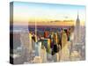 Love NY Series - New York City with the Empire State Building at Sunset - Manhattan - USA-Philippe Hugonnard-Stretched Canvas