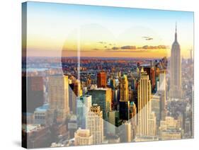 Love NY Series - New York City with the Empire State Building at Sunset - Manhattan - USA-Philippe Hugonnard-Stretched Canvas