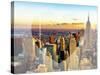 Love NY Series - New York City with the Empire State Building at Sunset - Manhattan - USA-Philippe Hugonnard-Stretched Canvas