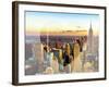 Love NY Series - New York City with the Empire State Building at Sunset - Manhattan - USA-Philippe Hugonnard-Framed Art Print