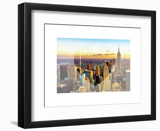 Love NY Series - New York City with the Empire State Building at Sunset - Manhattan - USA-Philippe Hugonnard-Framed Art Print