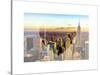 Love NY Series - New York City with the Empire State Building at Sunset - Manhattan - USA-Philippe Hugonnard-Stretched Canvas