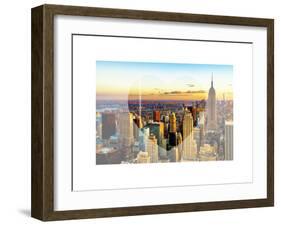 Love NY Series - New York City with the Empire State Building at Sunset - Manhattan - USA-Philippe Hugonnard-Framed Art Print