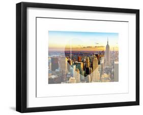 Love NY Series - New York City with the Empire State Building at Sunset - Manhattan - USA-Philippe Hugonnard-Framed Art Print