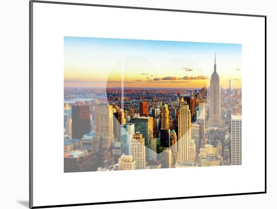 Love NY Series - New York City with the Empire State Building at Sunset - Manhattan - USA-Philippe Hugonnard-Mounted Art Print