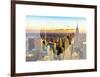 Love NY Series - New York City with the Empire State Building at Sunset - Manhattan - USA-Philippe Hugonnard-Framed Art Print