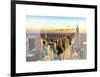 Love NY Series - New York City with the Empire State Building at Sunset - Manhattan - USA-Philippe Hugonnard-Framed Art Print