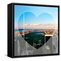 Love NY Series - NYC Cityscape with Central Park - New York - USA-Philippe Hugonnard-Framed Stretched Canvas