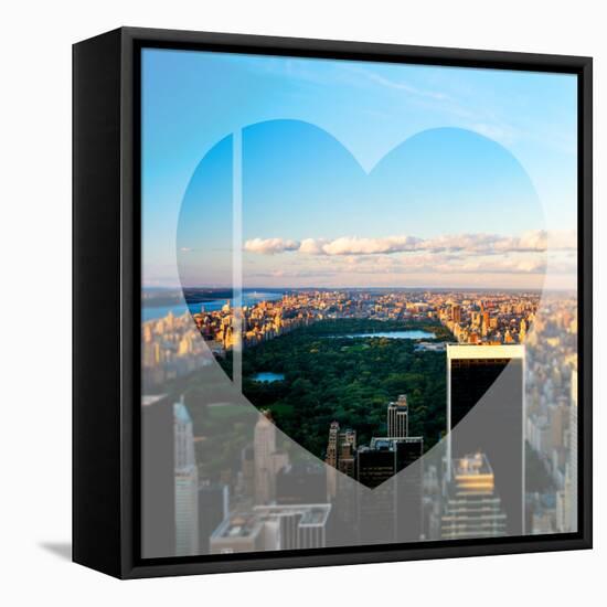 Love NY Series - NYC Cityscape with Central Park - New York - USA-Philippe Hugonnard-Framed Stretched Canvas