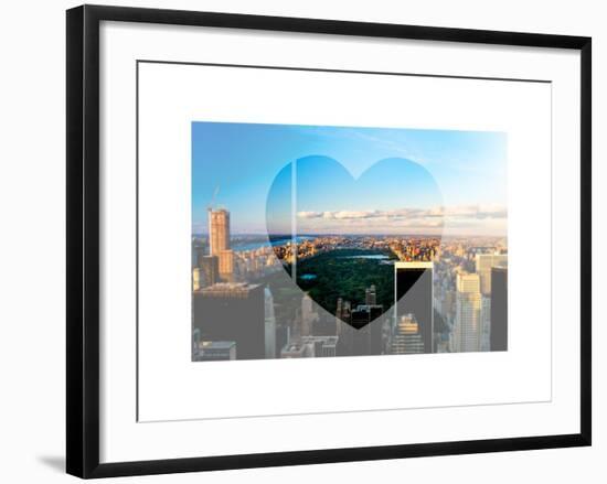 Love NY Series - NYC Cityscape with Central Park - New York - USA-Philippe Hugonnard-Framed Art Print