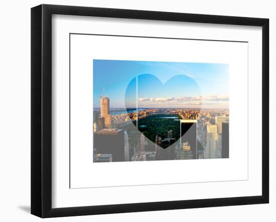 Love NY Series - NYC Cityscape with Central Park - New York - USA-Philippe Hugonnard-Framed Art Print