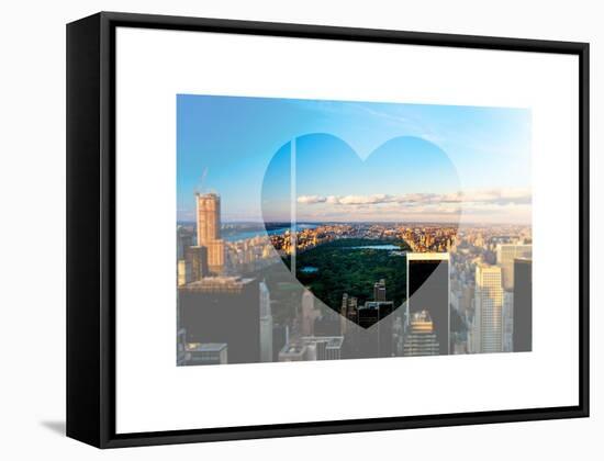 Love NY Series - NYC Cityscape with Central Park - New York - USA-Philippe Hugonnard-Framed Stretched Canvas