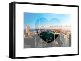 Love NY Series - NYC Cityscape with Central Park - New York - USA-Philippe Hugonnard-Framed Stretched Canvas