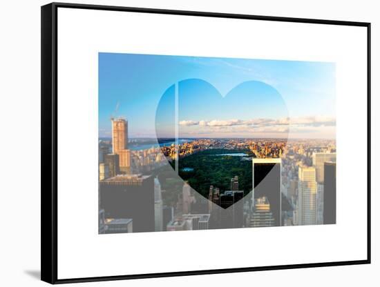 Love NY Series - NYC Cityscape with Central Park - New York - USA-Philippe Hugonnard-Framed Stretched Canvas