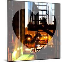 Love NY Series - NYC Fire Escape at Night - Manhattan - New York - USA-Philippe Hugonnard-Mounted Photographic Print