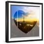 Love NY Series - Skyline of Manhattan at Sunset - New York - USA-Philippe Hugonnard-Framed Photographic Print