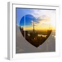 Love NY Series - Skyline of Manhattan at Sunset - New York - USA-Philippe Hugonnard-Framed Photographic Print