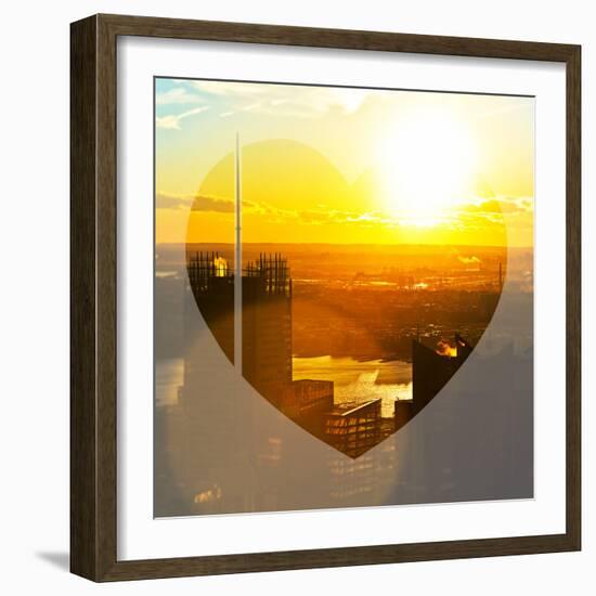 Love NY Series - Skyline of Manhattan at Sunset - New York - USA-Philippe Hugonnard-Framed Photographic Print