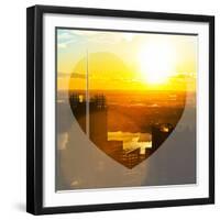 Love NY Series - Skyline of Manhattan at Sunset - New York - USA-Philippe Hugonnard-Framed Photographic Print