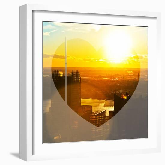 Love NY Series - Skyline of Manhattan at Sunset - New York - USA-Philippe Hugonnard-Framed Photographic Print