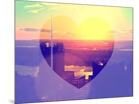 Love NY Series - Skyline of Manhattan at Sunset - New York - USA-Philippe Hugonnard-Mounted Photographic Print